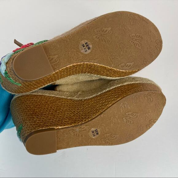 Poetic License Petal Pusher Natural Wedge Sandal Size 7.5 NWT - Picture 4 of 10